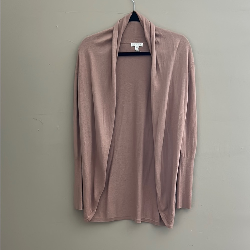 Leith Pink Cardigan Lightweight Knit Sweater